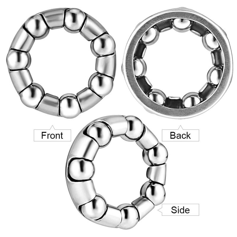 Jaceyon Bike Ball Bearing Bicycle Bearings for Front and Rear Hub Wheel 5/21" x 7 Balls Repair Accessories Pack of 4 Ball Bearing Retainer Cages for Bicycle - Image 3